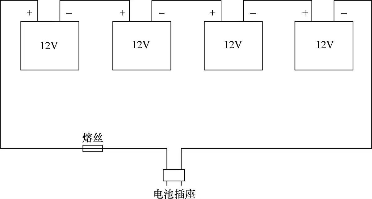 某电动自行车48V铅酸蓄电池组线路连接图